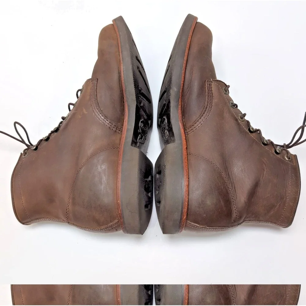 Chippewa 20065 Leather 6 Inch Work Boots Mens Size 12 D Brown Handcrafted USA